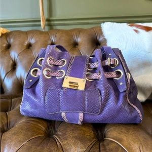 Vintage luxury jimmy choo Ramona python snake skin purse